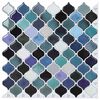 vidaXL Lanturn Fliese 50 pcs Blaugr&uuml;n 27 x 27 cm Polyurethan und PET