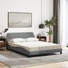 vidaXL Bett mit Matratze "Dover" Hellgrau 140x200 cm Stoff