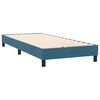 vidaXL Boxspringbett mit Matratze & LED Dunkelblau 90x210 cm Samt