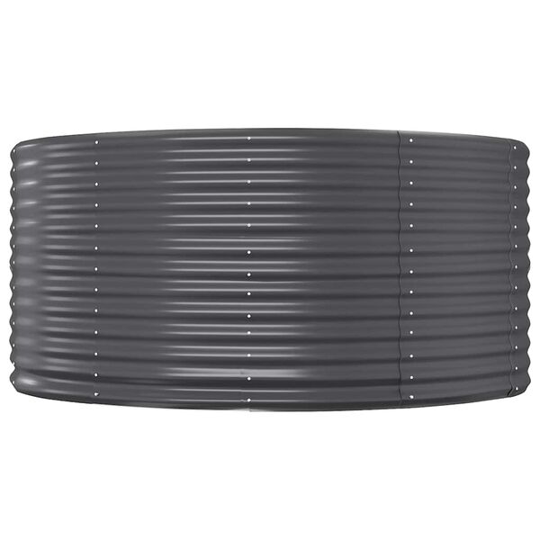 vidaXL Garten-Hochbeet Anthrazit 212 x 140 x 68 cm Verzinkter Stahl