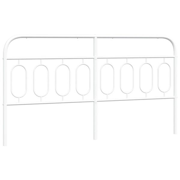 vidaXL Ersatz-Kopfteil Metall Wei&szlig; 160 cm
