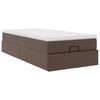 vidaXL Ottoman-Bett mit Matratze Braun 100x200 cm Kunstleder