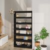 vidaXL B&uuml;cherregal/Raumteiler Schwarz 100x30x198 cm Holzwerkstoff