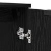 vidaXL Badezimmerschrank Schwarz Eichen-Optik 64,5 x 33,5 x 59 cm