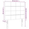vidaXL LED Kopfteil Dunkelgr&uuml;n 90x5x118/128 cm Samt