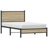 vidaXL Metallbett ohne Matratze Sonoma-Eiche 107x203 cm