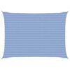 vidaXL Sonnensegel 5 x 7 m HDPE Rechteckig Blau und Wei&szlig;