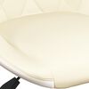 vidaXL Esszimmerstuhl Drehbar Creme und Wei&szlig; Kunstleder