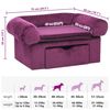 vidaXL Hundesofa mit Schublade Burgunderrot 75x50x38 cm Pl&uuml;sch