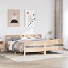 vidaXL Massivholzbett mit Kopfteil 200x200 cm Kiefer