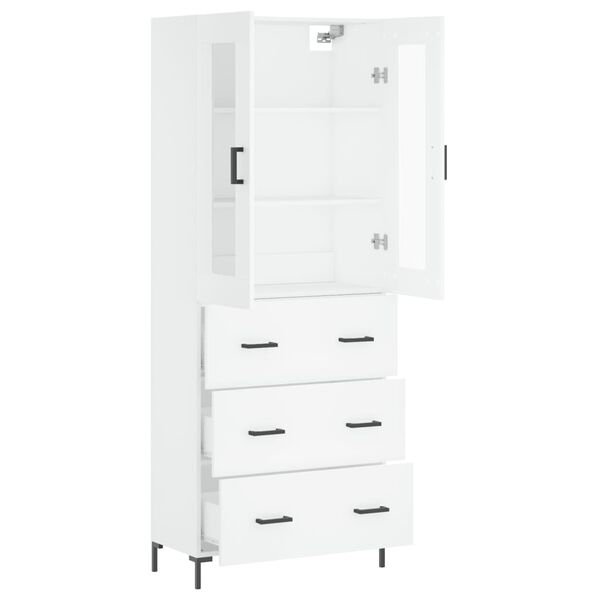 vidaXL Highboard Wei&szlig; 69,5x34x180 cm Holzwerkstoff