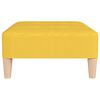 vidaXL Schlafsofa 2-Sitzer mit Fu&szlig;hocker Gelb Stoff