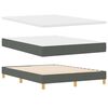 vidaXL Boxspringbett mit Matratze Dunkelgrau 140 x 200 cm Stoff