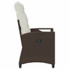 vidaXL Gartenstuhl 2 pcs Braun und Creme 56 x 60 x 112 cm