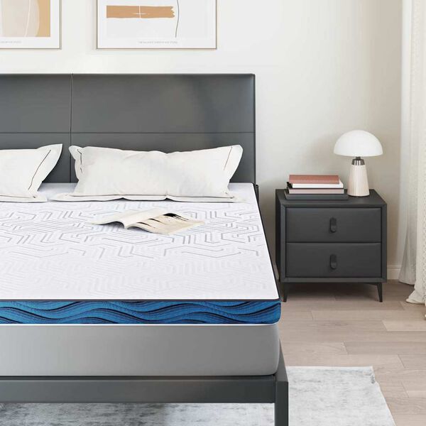 vidaXL Matratzenauflage Wei&szlig; 180 x 200 cm Jacquard-Stoff