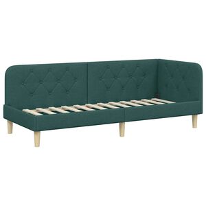 vidaXL Eckbettgestell Dunkelgr&uuml;n 80 x 200 cm Stoff