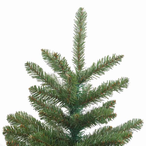 vidaXL K&uuml;nstlicher klappbarer Weihnachtsbaum Gr&uuml;n 210 cm PVC, Stahl