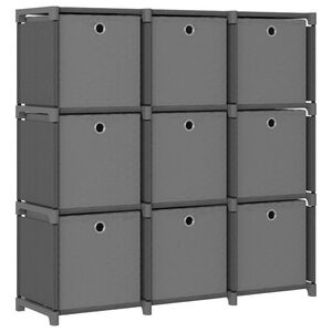 vidaXL W&uuml;rfelregal mit 9 Boxen Grau 103x30x107,5 cm Stoff