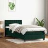 vidaXL Boxspringbett mit Matratze Dunkelgr&uuml;n 80x220 cm Samt