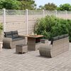 vidaXL Gartensofa-set 8 pcs Grau Poly-Rattan