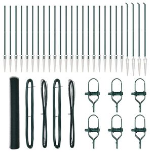 vidaXL Sechseckzaun mit Pfosten 50 x 1,4 m PVC-beschichteter Stahl