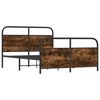 vidaXL Bettgestell ohne Matratze 120x190 cm R&auml;uchereiche Holzwerkstoff