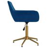 vidaXL Esszimmerst&uuml;hle 6 Stk. Drehbar Blau Samt