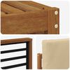 vidaXL Ecksofa Set mit Kissen 6 pcs Natur und Beige Massivholz Akazie