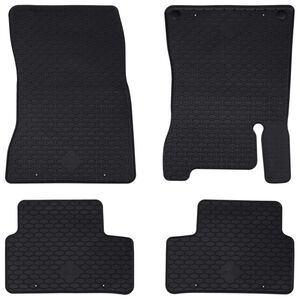 vidaXL Autofu&szlig;matte 4 pcs Schwarz Gummi
