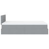 vidaXL Ottoman-Bett mit Matratze Hellgrau 120x200 cm Stoff