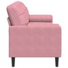 vidaXL Sofa 3-Sitzer mit Zierkissen Rosa 210 cm Samt