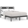 vidaXL Massivholzbett Grau 120x190 cm