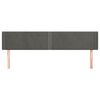 vidaXL Kopfteil mit Ohren Dunkelgrau 203x16x78/88 cm Samt