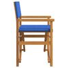 vidaXL Regiest&uuml;hle 2 Stk. Klappbar Blau Massivholz Teak