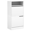 vidaXL Schuhschrank Wei&szlig; 60x34x116 cm Holzwerkstoff