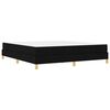 vidaXL Boxspringbett mit Matratze Schwarz 180 x 200 cm Stoff