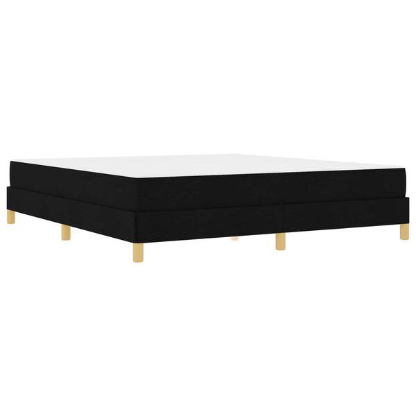 vidaXL Boxspringbett mit Matratze Schwarz 180 x 200 cm Stoff