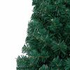 vidaXL K&uuml;nstlicher Halb-Weihnachtsbaum Beleuchtung Kugeln Gr&uuml;n 240 cm