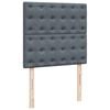 vidaXL Ottoman-Bett mit Matratzen & LEDs Dunkelgrau 80x200 cm Samt