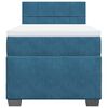 vidaXL Boxspringbett mit Matratze Dunkelblau 100x200 cm Samt