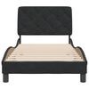 vidaXL Bettgestell ohne Matratze Schwarz 90x190 cm Samt
