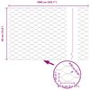 vidaXL Zaunpfosten Gr&uuml;n 10 x 0,4 m (50 mm Netz) Stahl und PVC