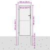 vidaXL Gartentor verzinkter Stahl 100 x 200 cm Silber
