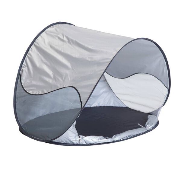 DERYAN Pop-up Strandzelt 120&times;90&times;80 cm Silbern