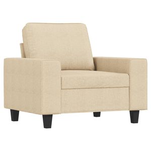 vidaXL Sessel Creme 60 cm Stoff