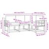 vidaXL Outdoor-Sofagarnitur mit Kissen 4 pcs Natur und Beige