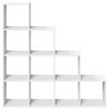 vidaXL Raumteiler-B&uuml;cherregal 4 Stufen Wei&szlig; 131,5x29x131,5 cm