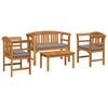 vidaXL Gartenrosen-Lounge-Set 4 Stk. Massivholz Akazie
