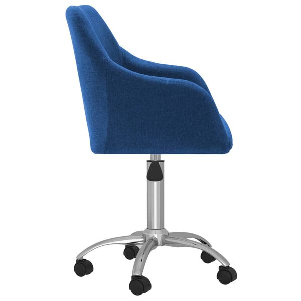 vidaXL Esszimmerst&uuml;hle 4 Stk. Drehbar Blau Stoff
