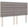 vidaXL Boxspringbett mit Matratze Taupe 180x200 cm Stoff